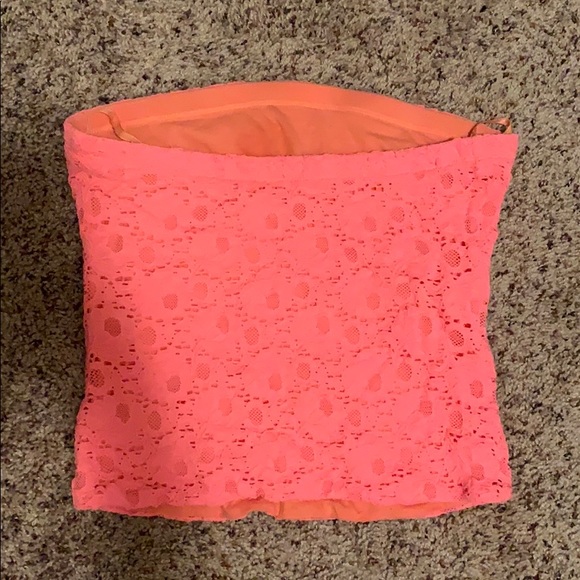 🔥coral cropped tube top 🌺 - Picture 3 of 3